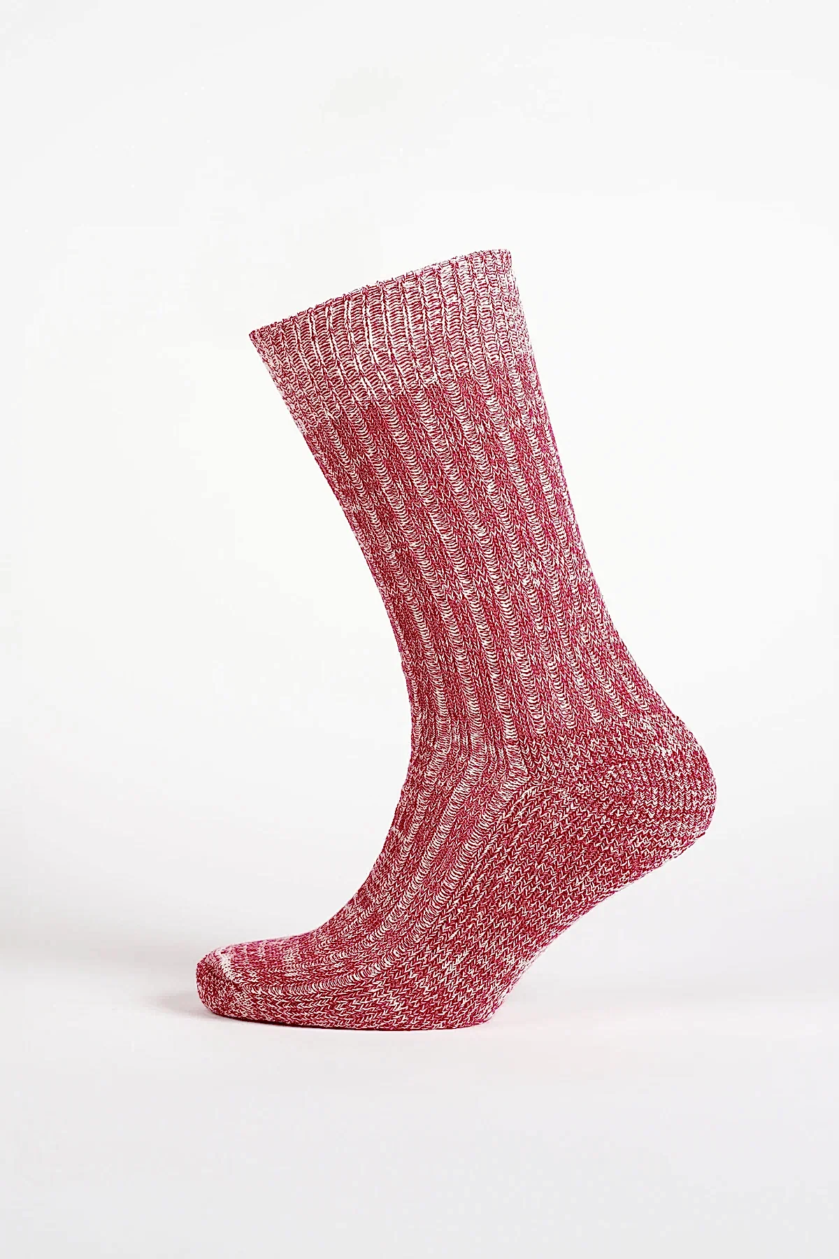 Cushioned Cotton Walking Sock - Port/White