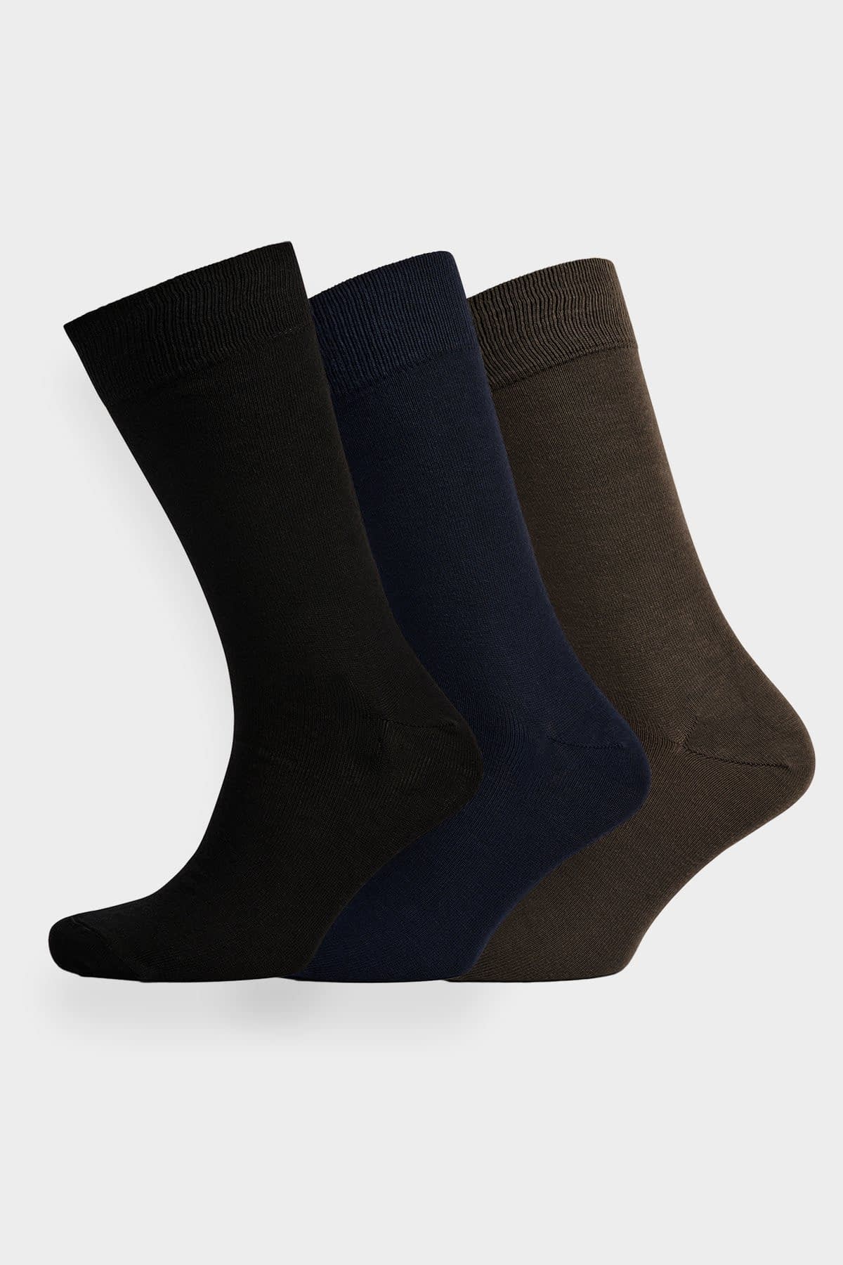 Everyday Cotton Sock Plain 3 Pack - Mixed