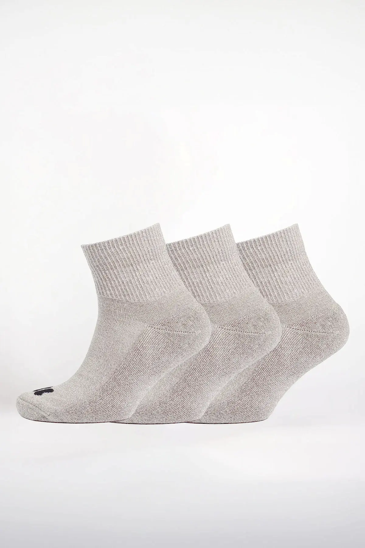 Sports Cotton Sock Ankle 3 Pack - Grey